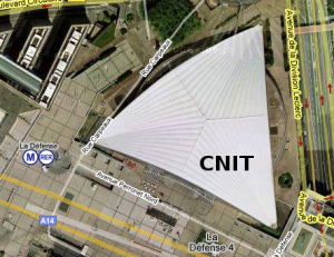 Photo aérienne du CNIT