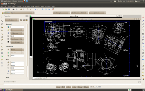 capture d'écran de DraftSight